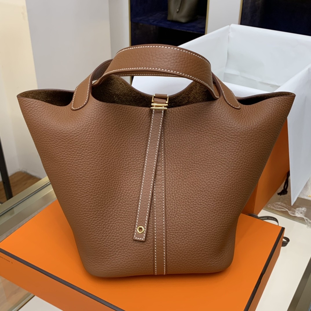 Shebag fully handmade Hermes Picotin 22 bag in brown togo review (2025 Feb updated)-Best Quality Fake Louis Vuitton Bag Online Store ، حقيبة مصمم طبق الأصل ru