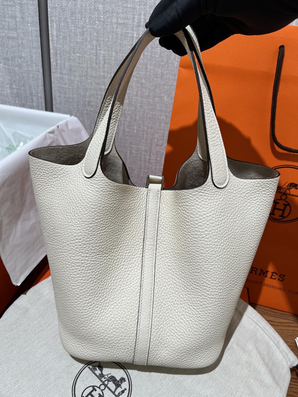 Shebag fully handmade Hermes Picotin 22 bag in cream white togo leather review silver (2025 Feb updated)-L-Aħjar Kwalità Foloz Louis Vuitton Bag Online Store, Replica designer bag ru