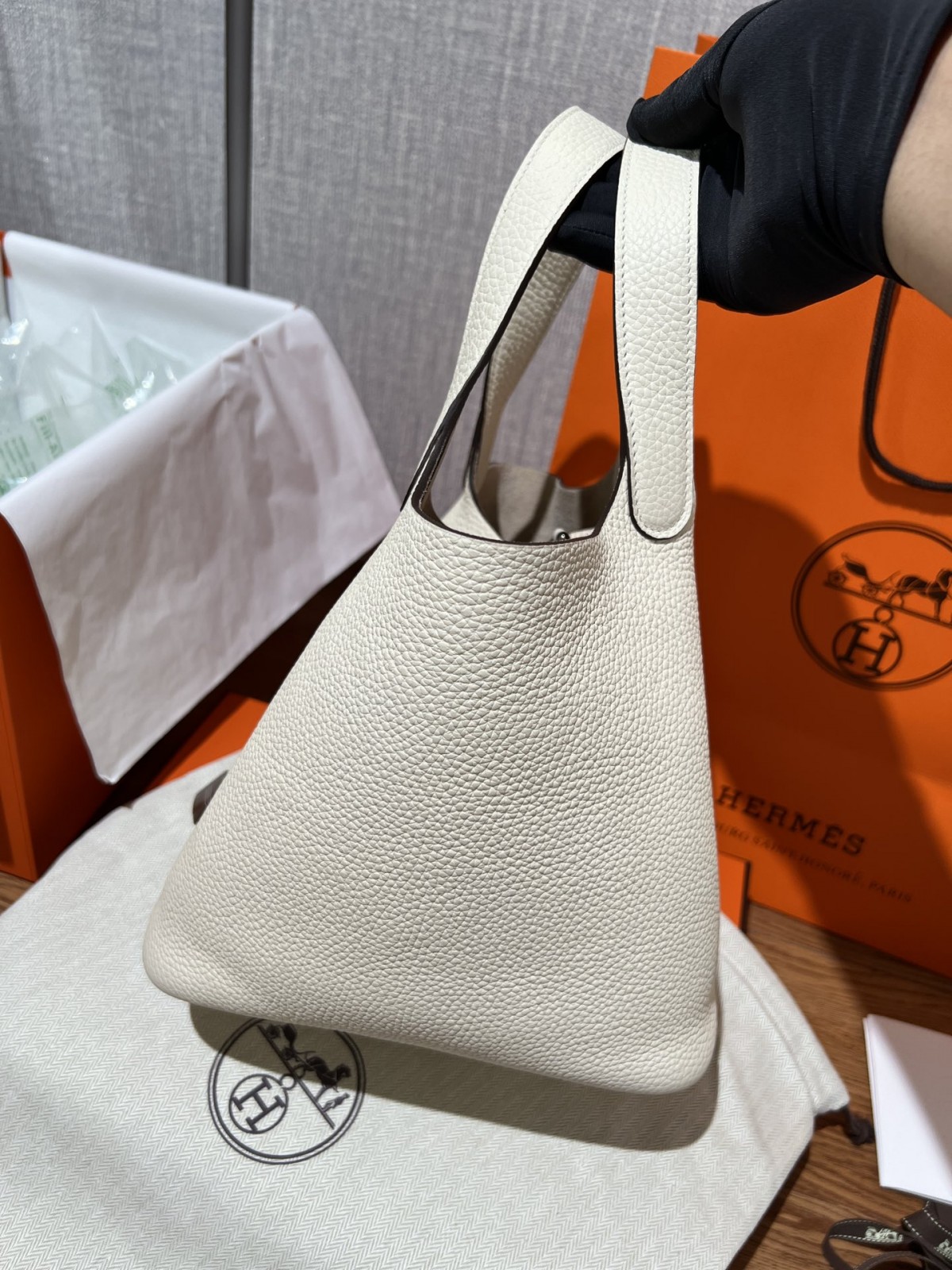 Shebag fully handmade Hermes Picotin 22 bag in cream white togo leather review silver (2025 Feb updated)-L-Aħjar Kwalità Foloz Louis Vuitton Bag Online Store, Replica designer bag ru