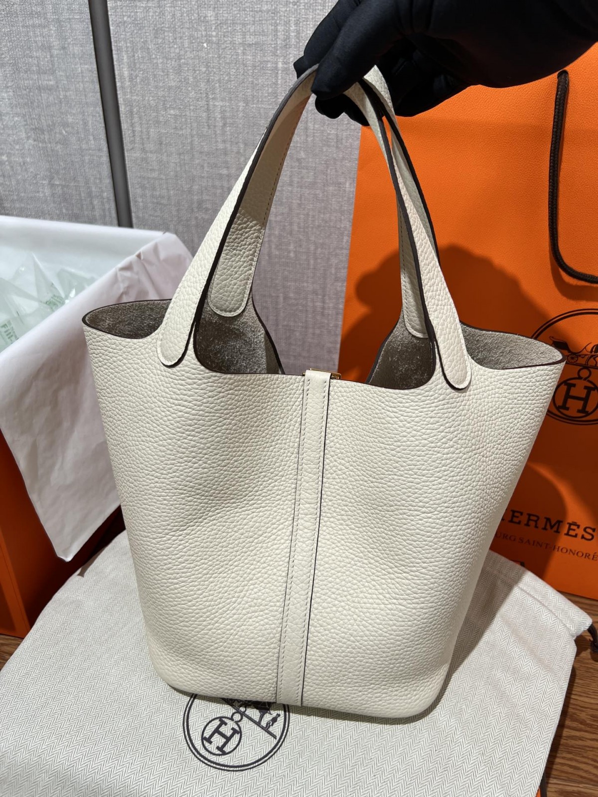 Shebag fully handmade Hermes Picotin 22 bag in cream white togo leather review silver (2025 Feb updated)-L-Aħjar Kwalità Foloz Louis Vuitton Bag Online Store, Replica designer bag ru