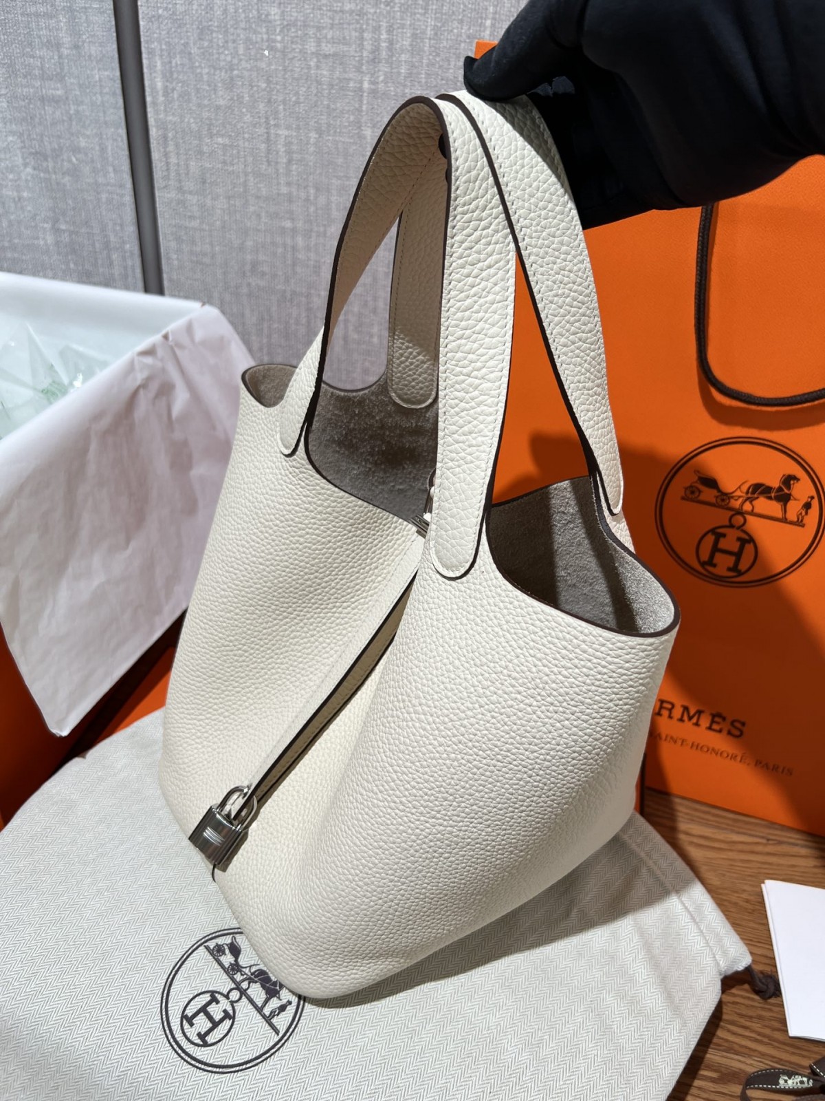 Shebag fully handmade Hermes Picotin 22 bag in cream white togo leather review silver (2025 Feb updated)-L-Aħjar Kwalità Foloz Louis Vuitton Bag Online Store, Replica designer bag ru