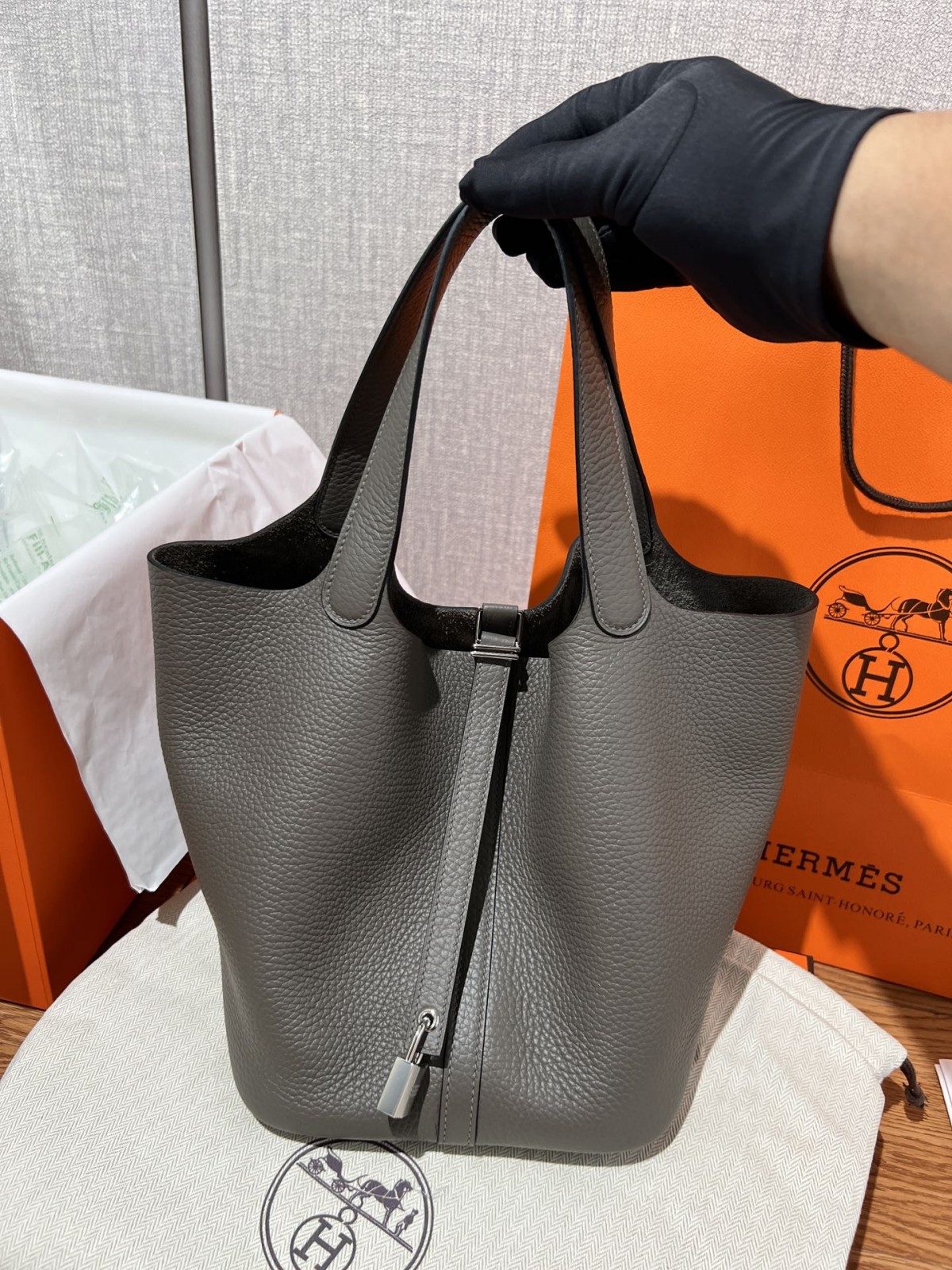 Shebag fully handmade Hermes Picotin 22 bag in togo leather in grey (2025 Feb updated)-بہترین معیار کا جعلی لوئس ووٹن بیگ آن لائن اسٹور، ریپلیکا ڈیزائنر بیگ آر یو