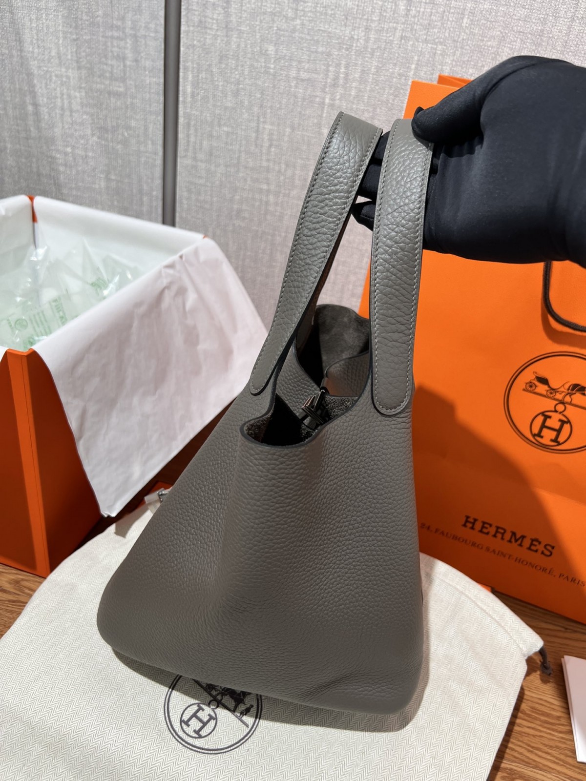 Shebag fully handmade Hermes Picotin 22 bag in togo leather in grey (2025 Feb updated)-بہترین معیار کا جعلی لوئس ووٹن بیگ آن لائن اسٹور، ریپلیکا ڈیزائنر بیگ آر یو