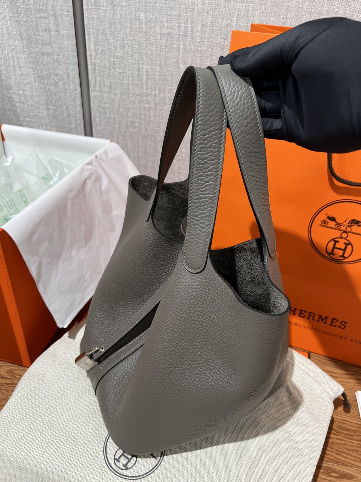 Shebag fully handmade Hermes Picotin 22 bag in togo leather in grey (2025 Feb updated)-بہترین معیار کا جعلی لوئس ووٹن بیگ آن لائن اسٹور، ریپلیکا ڈیزائنر بیگ آر یو