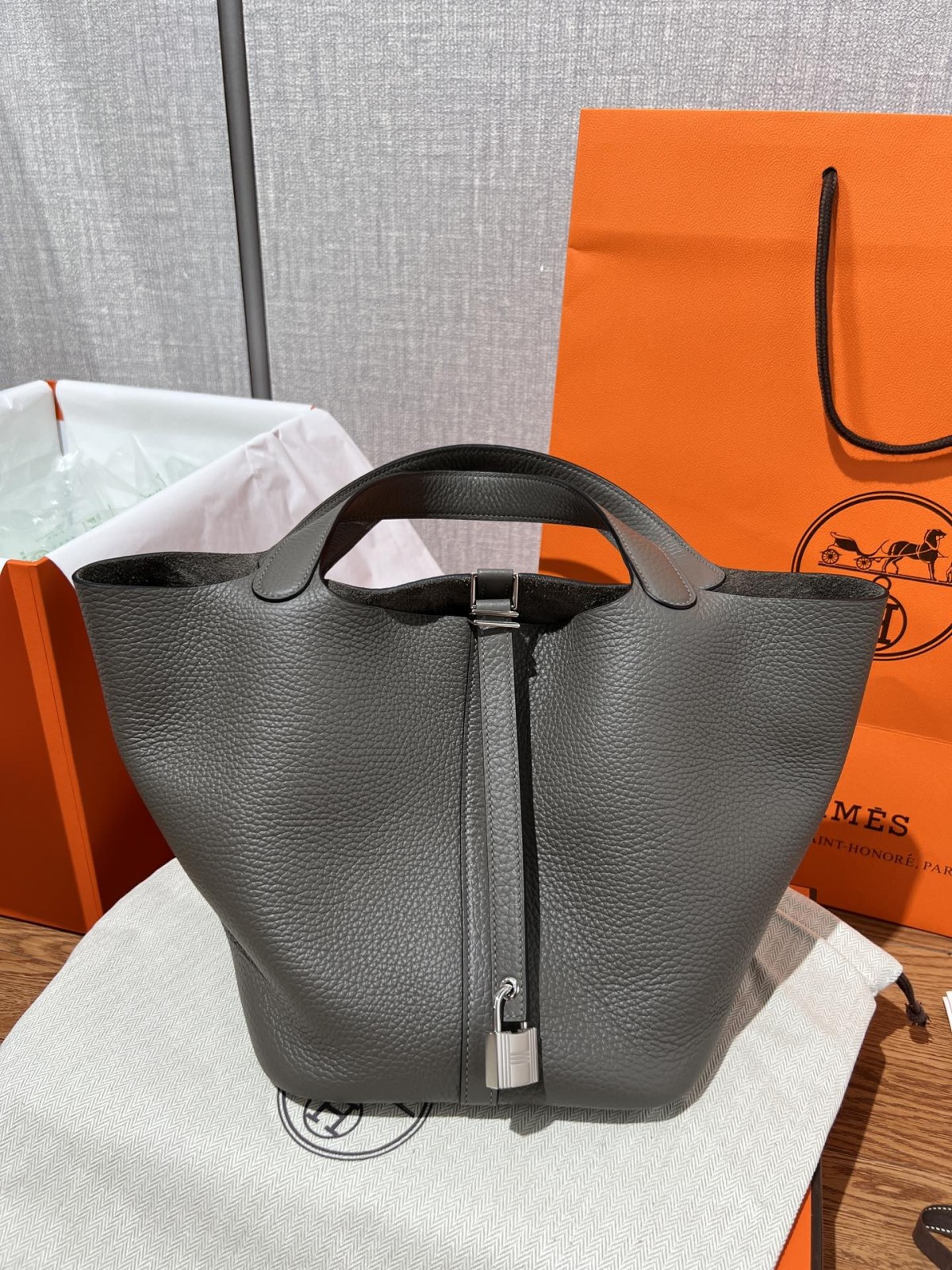 Shebag fully handmade Hermes Picotin 22 bag in togo leather in grey (2025 Feb updated)-بہترین معیار کا جعلی لوئس ووٹن بیگ آن لائن اسٹور، ریپلیکا ڈیزائنر بیگ آر یو