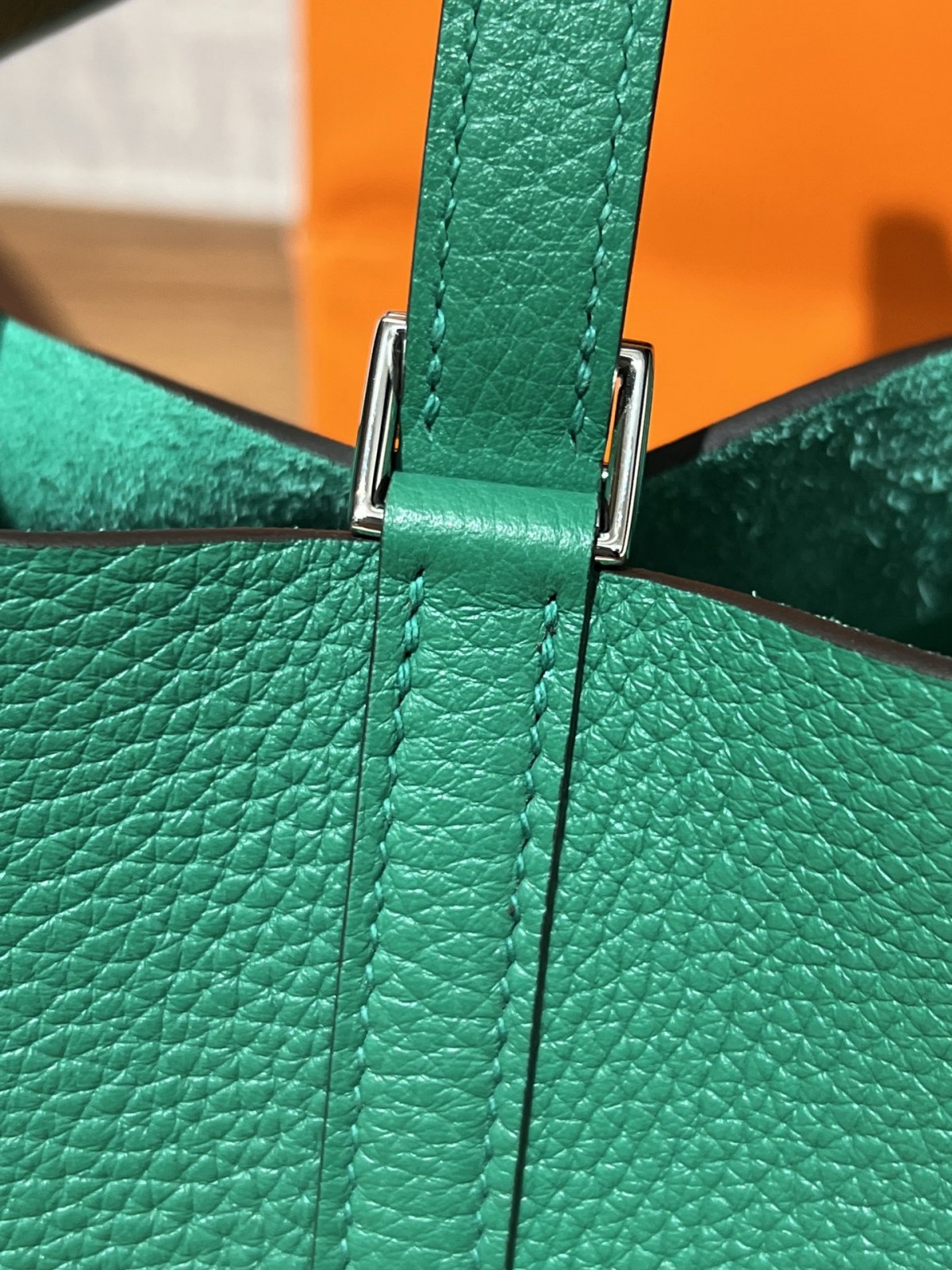 Shebag handmade Hermes Picotin 22 bag in green togo leather silver hardware (2025 Mar updated)-Best Quality Fake Louis Vuitton Bag Online Store, Replica designer bag ru