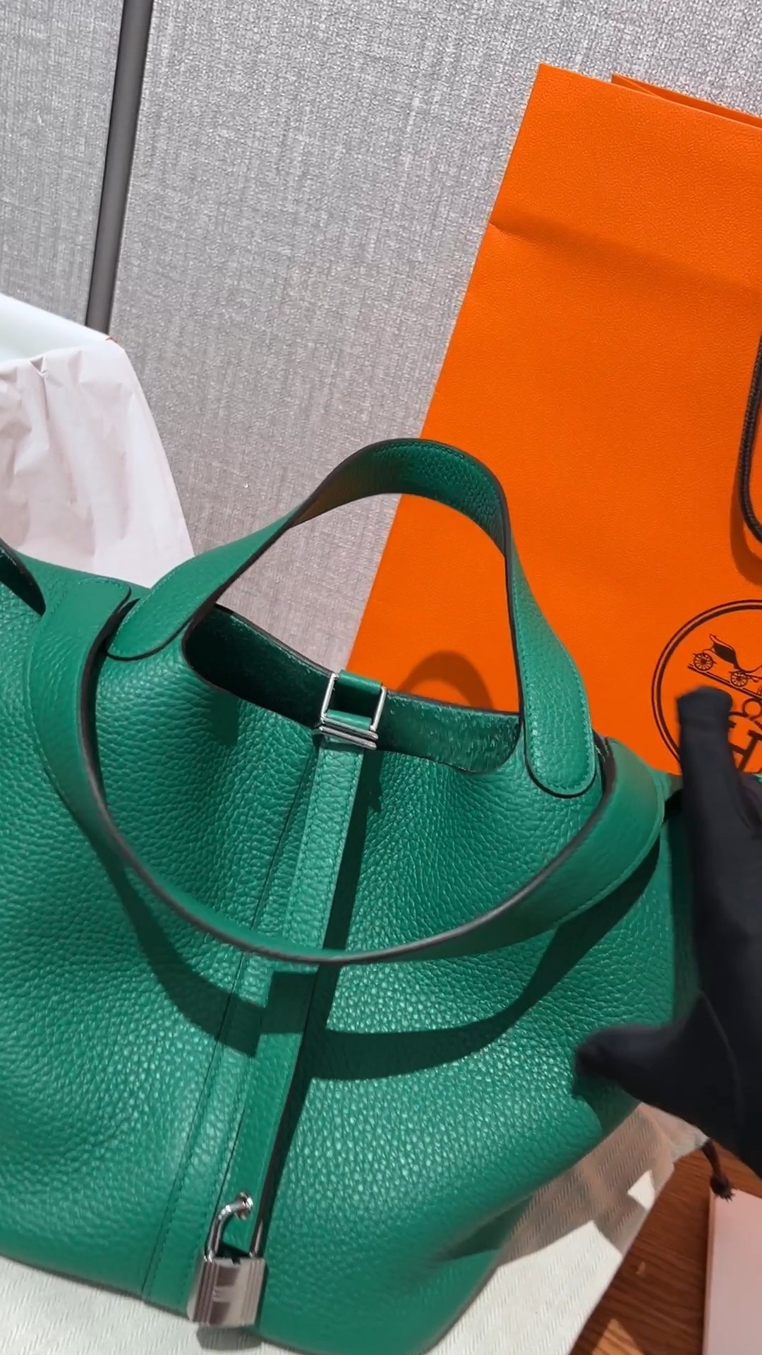 Shebag handmade Hermes Picotin 22 bag in green togo leather silver hardware (2025 Mar updated)-Best Quality Fake Louis Vuitton Bag Online Store, Replica designer bag ru