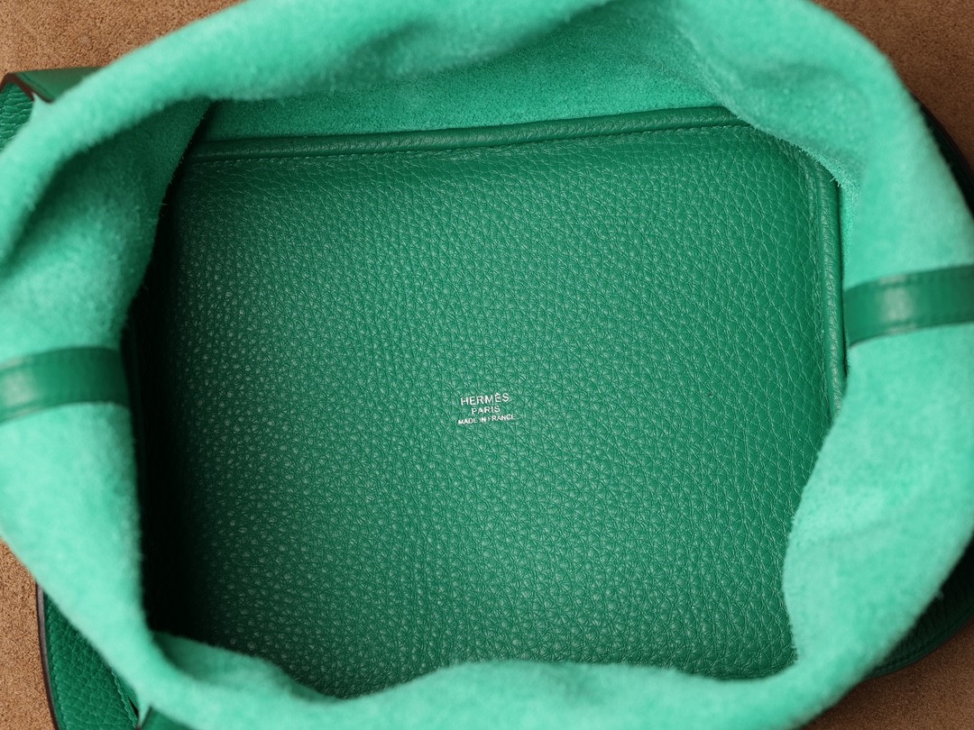 Shebag handmade Hermes Picotin 22 bag in green togo leather silver hardware (2025 Mar updated)-Best Quality Fake Louis Vuitton Bag Online Store, Replica designer bag ru