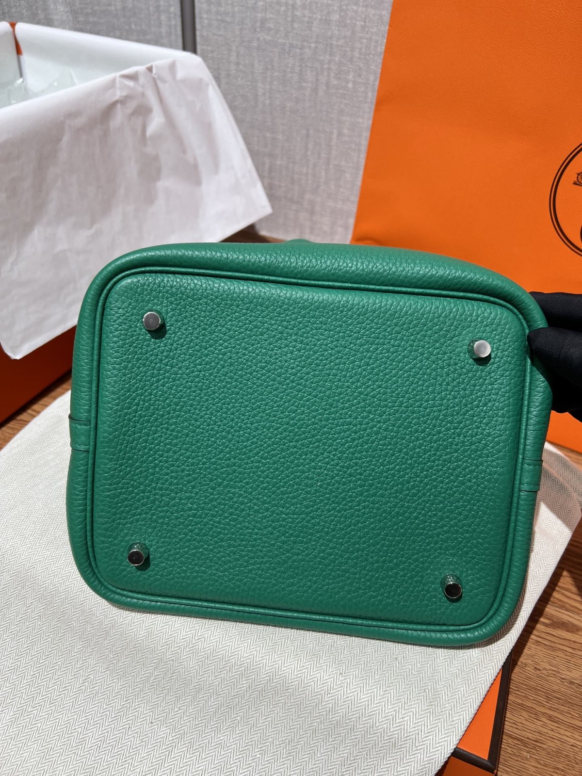 Shebag handmade Hermes Picotin 22 bag in green togo leather silver hardware (2025 Mar updated)-Best Quality Fake Louis Vuitton Bag Online Store, Replica designer bag ru