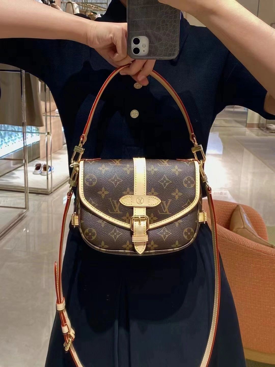 Shebag super replica Louis Vuitton M46740 SAUMUR BB bag review(2025 May udated)-Pangalusna kualitas palsu Louis Vuitton Kantong Toko Online, Replica desainer kantong ru