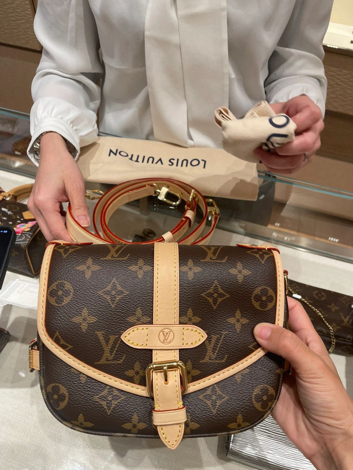 Shebag super replica Louis Vuitton M46740 SAUMUR BB bag review(2025 May udated)-Pangalusna kualitas palsu Louis Vuitton Kantong Toko Online, Replica desainer kantong ru