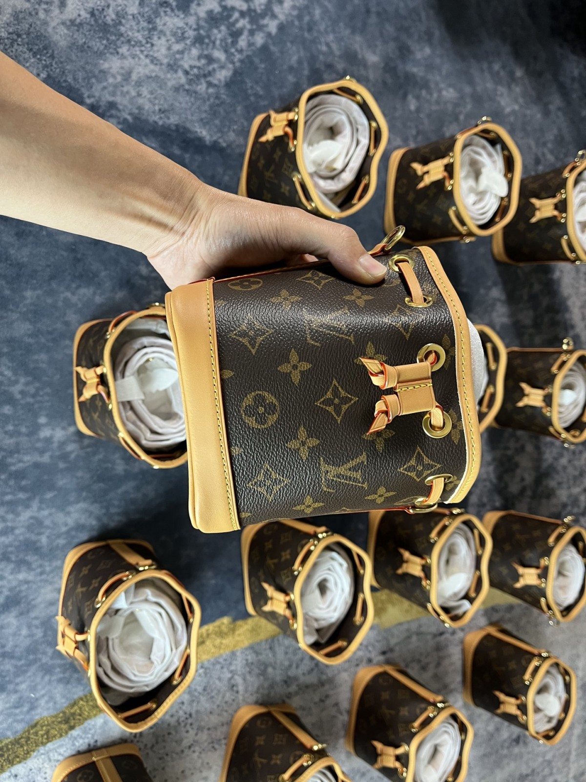 Shebag Super replica Louis Vuitton M81266 Mini NANO NOÉ bag review (2025 July Updated)-Best Quality Fake Louis Vuitton Bag Online Store, Replica designer bag ru