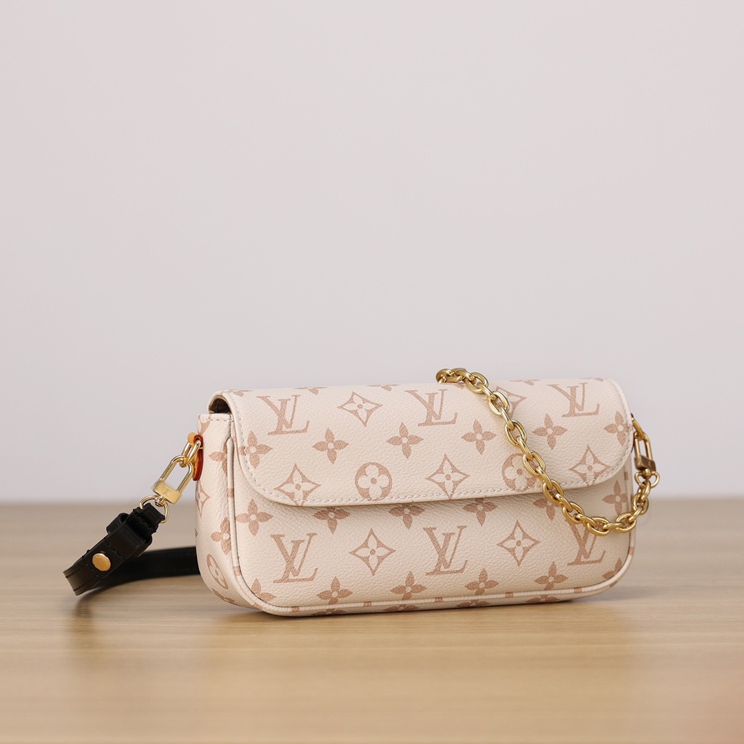 Shebag Super replica Louis Vuitton M83091 Ivy White Monogram bag(2025 July updated)-Najlepsza jakość fałszywych torebek Louis Vuitton Sklep internetowy, projektant repliki torebki ru