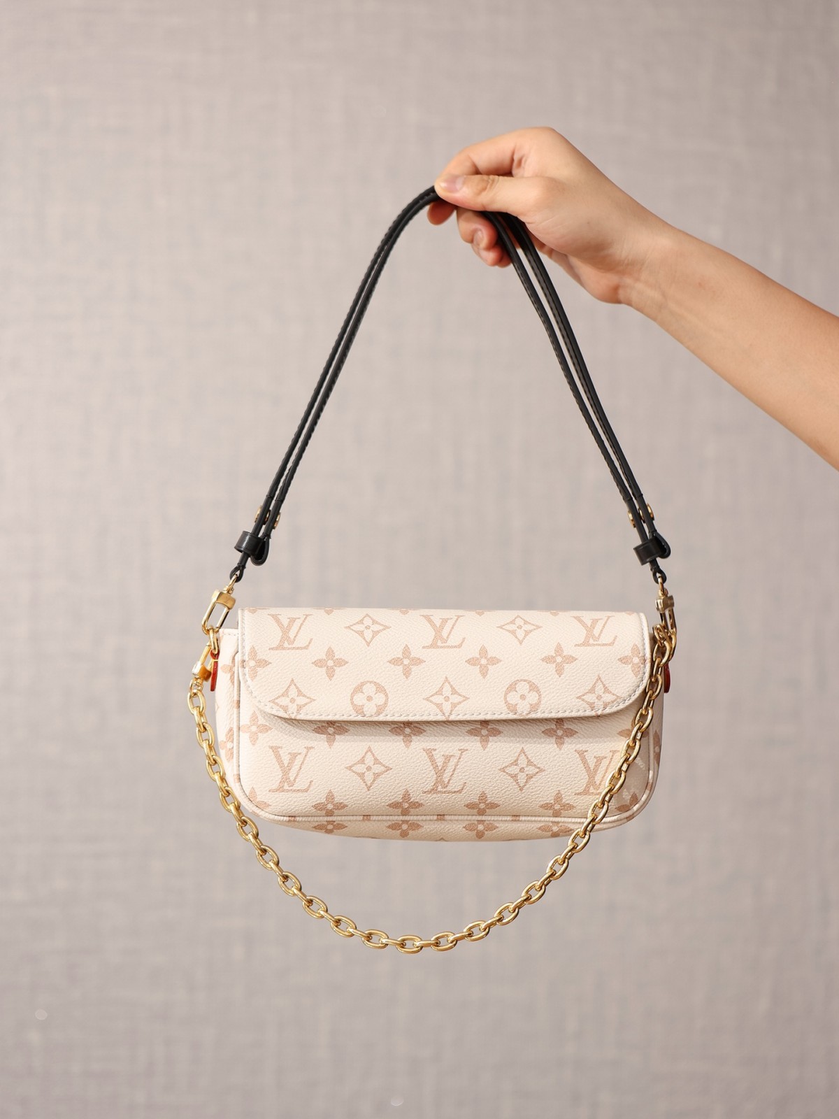 Shebag Super replica Louis Vuitton M83091 Ivy White Monogram bag(2025 July updated)-Najlepsza jakość fałszywych torebek Louis Vuitton Sklep internetowy, projektant repliki torebki ru