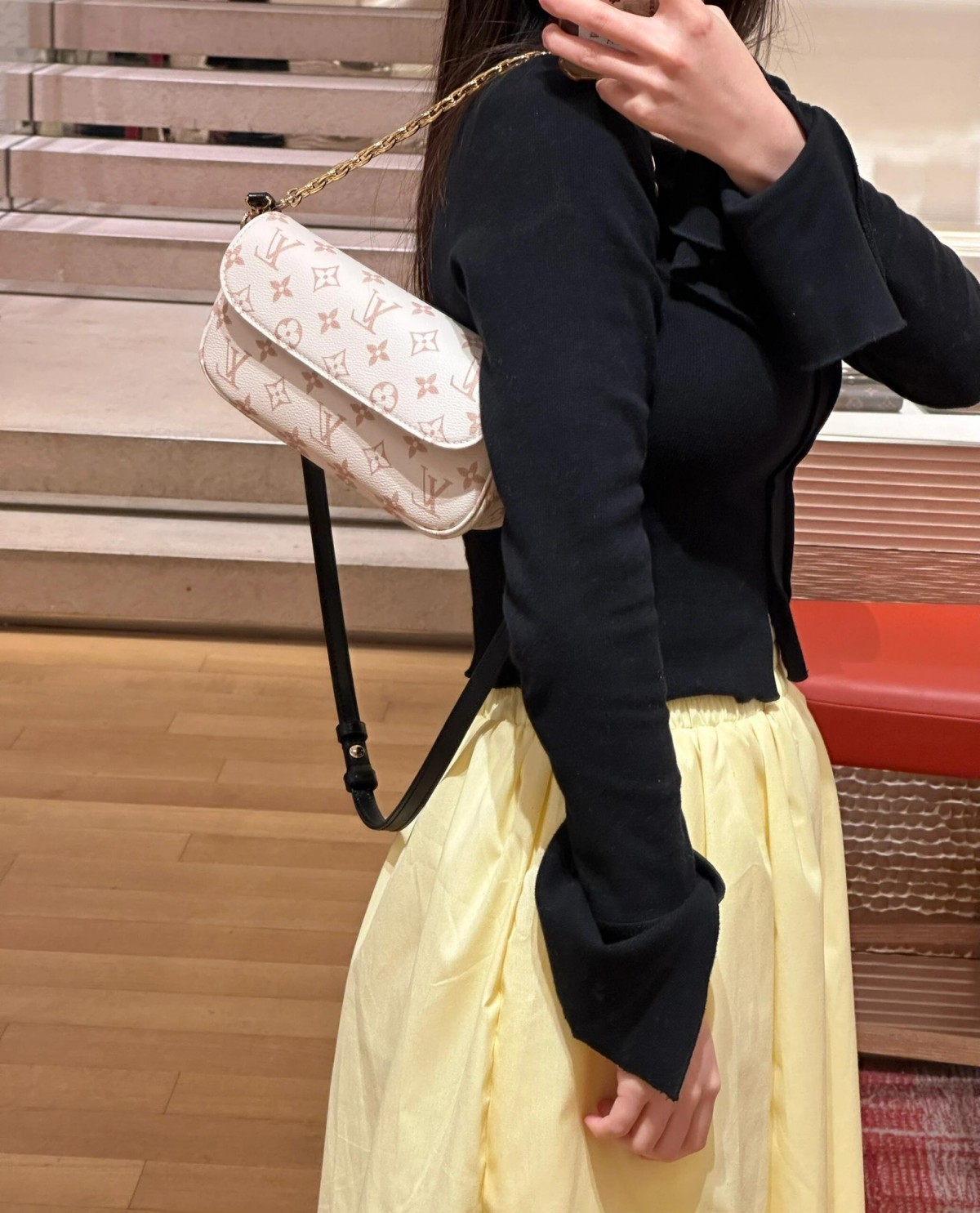 Shebag Super replica Louis Vuitton M83091 Ivy White Monogram bag(2025 July updated)-Najlepsza jakość fałszywych torebek Louis Vuitton Sklep internetowy, projektant repliki torebki ru