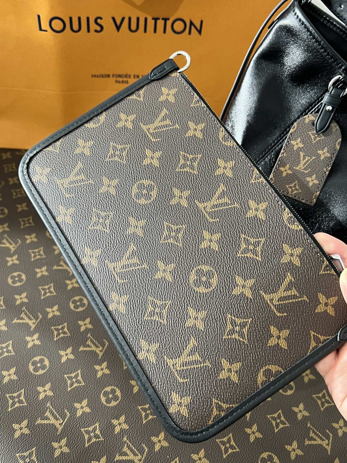 Shebag Super replica Louis Vuitton Carryall dark full leather lambskin bag review(July 2025 Updated)-Best Quality Fake Louis Vuitton Bag Online Store, Replica designer bag ru