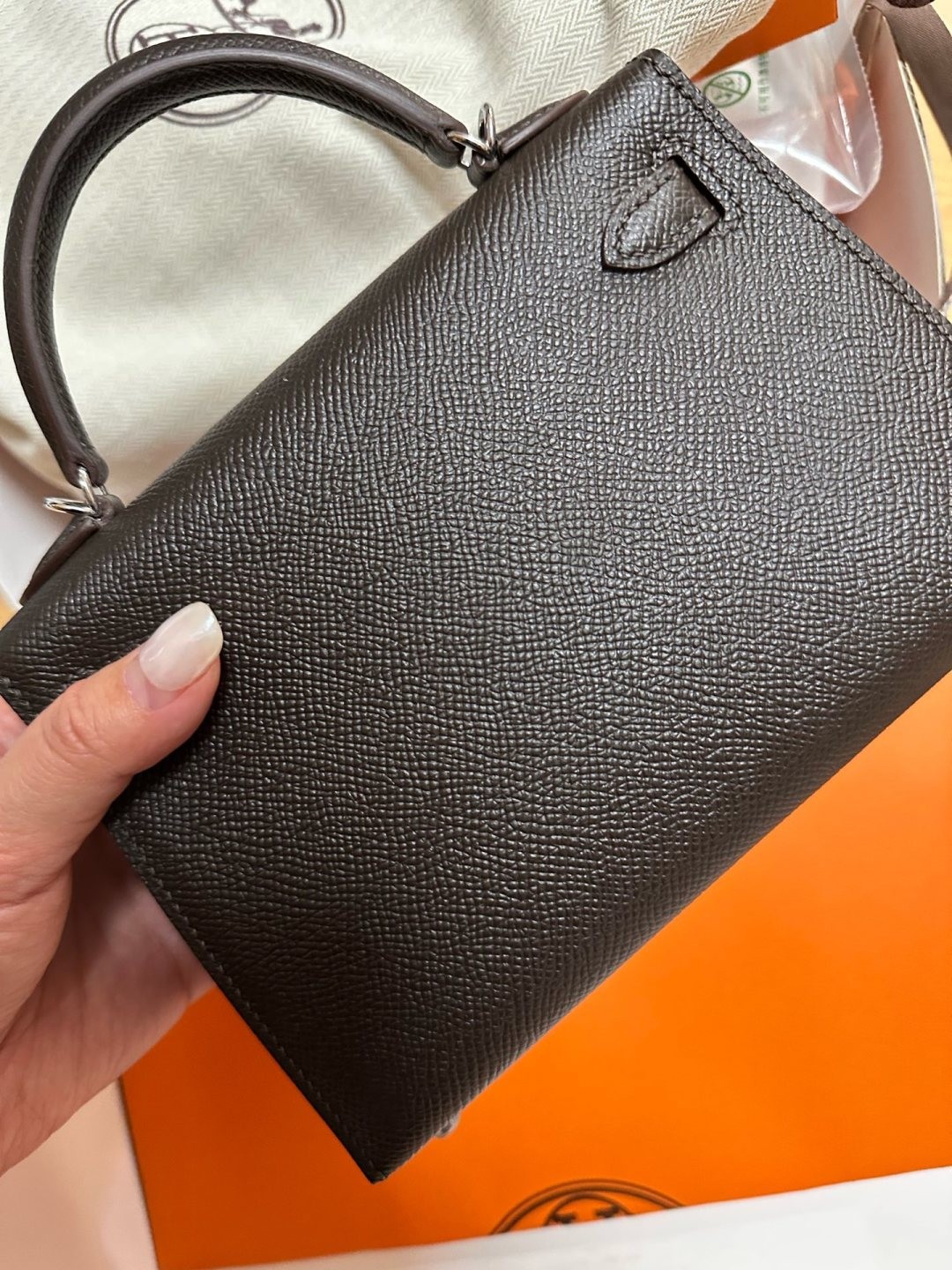 Shebag shipping photos: handmade Hermes mini Kelly 2 bag(Ausust 2025 updated)-Umgangatho ogqwesileyo woMgangatho weFake weLouis Vuitton kwiVenkile ye-Intanethi, ibhegi yomyili weReplica ru