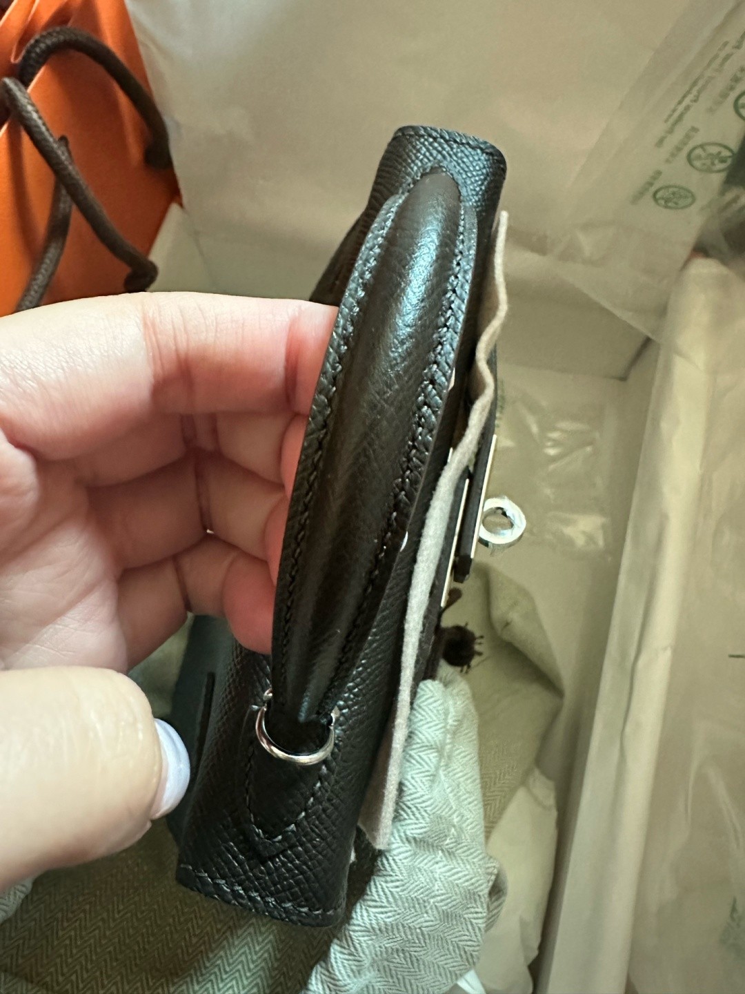 Shebag shipping photos: handmade Hermes mini Kelly 2 bag(Ausust 2025 updated)-Umgangatho ogqwesileyo woMgangatho weFake weLouis Vuitton kwiVenkile ye-Intanethi, ibhegi yomyili weReplica ru