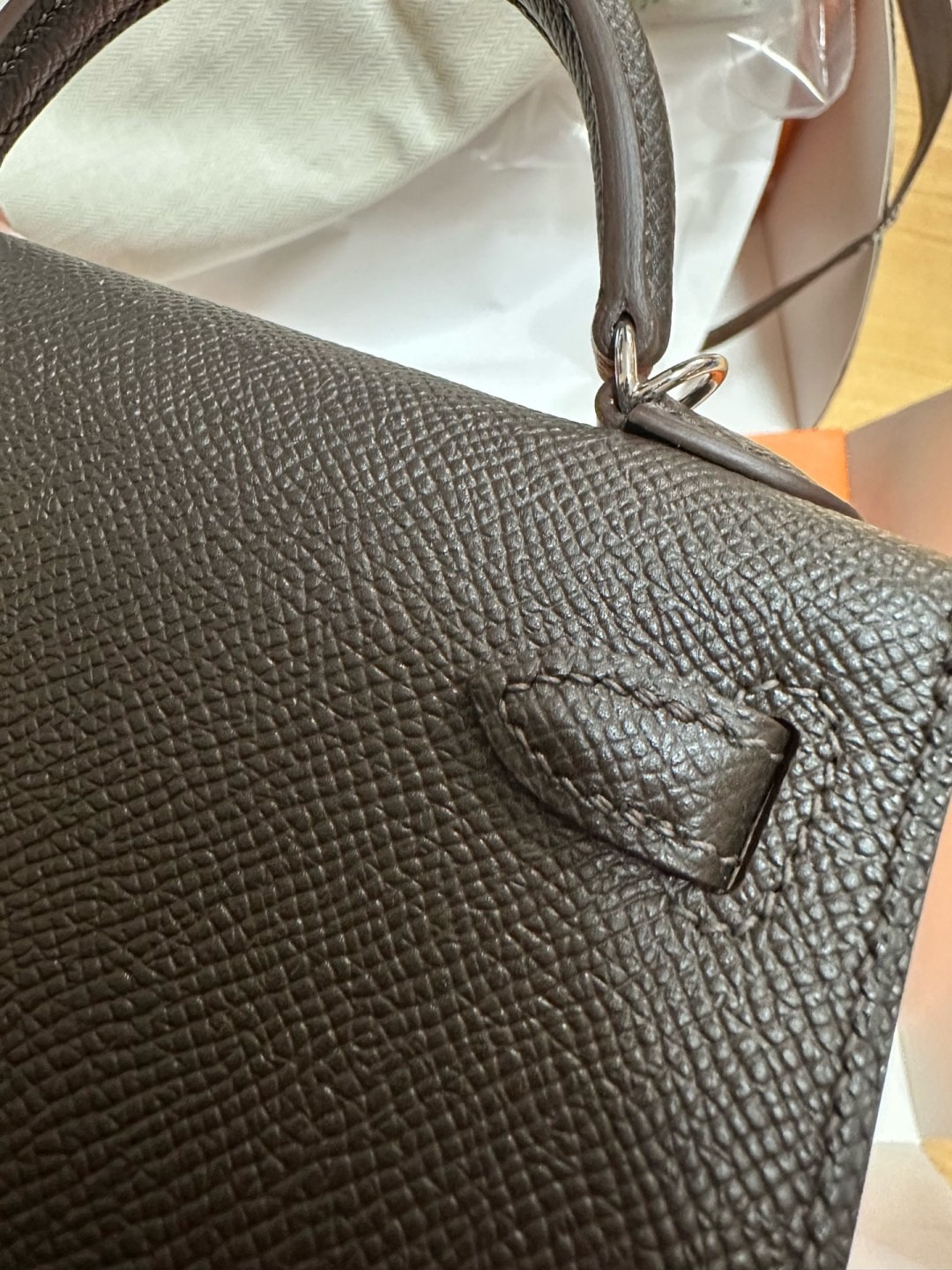 Shebag shipping photos: handmade Hermes mini Kelly 2 bag(Ausust 2025 updated)-Umgangatho ogqwesileyo woMgangatho weFake weLouis Vuitton kwiVenkile ye-Intanethi, ibhegi yomyili weReplica ru