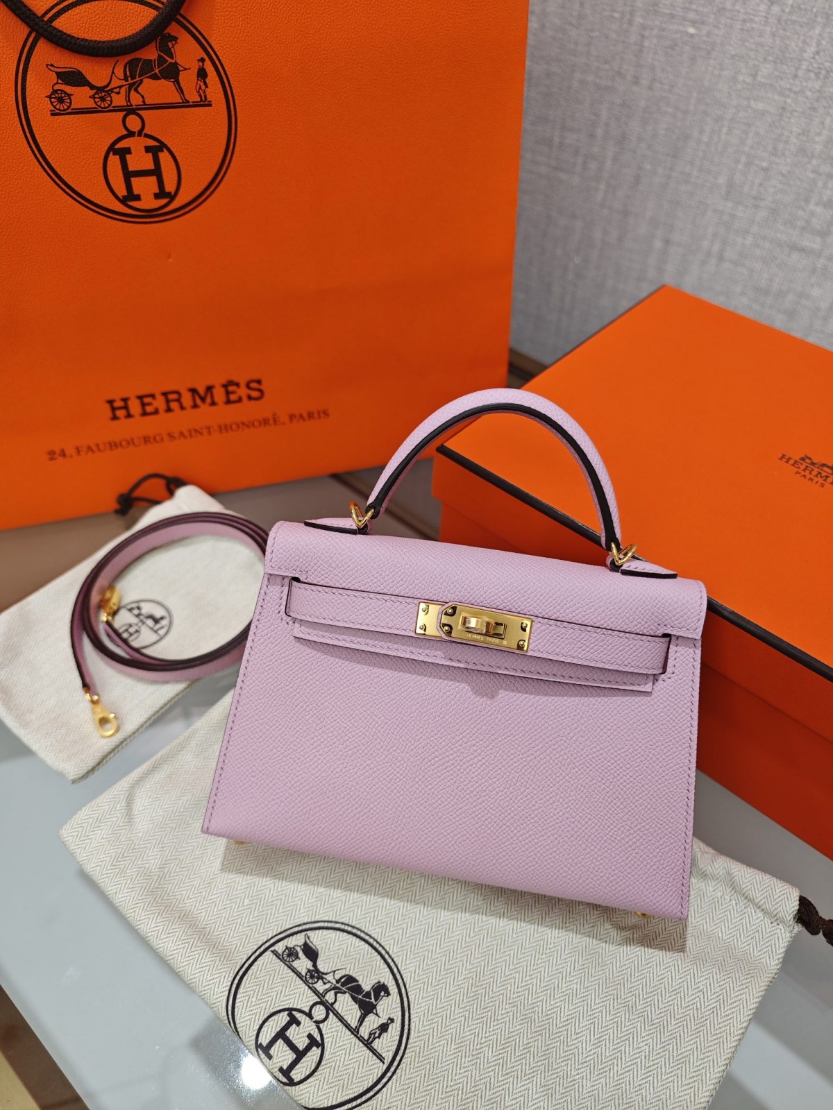 Shebag hand made Hermes Mini Kelly 2 in purple pink bag review(Sep 2025 updated)-Best Quality Fake designer Bag Review, Replica designer bag ru
