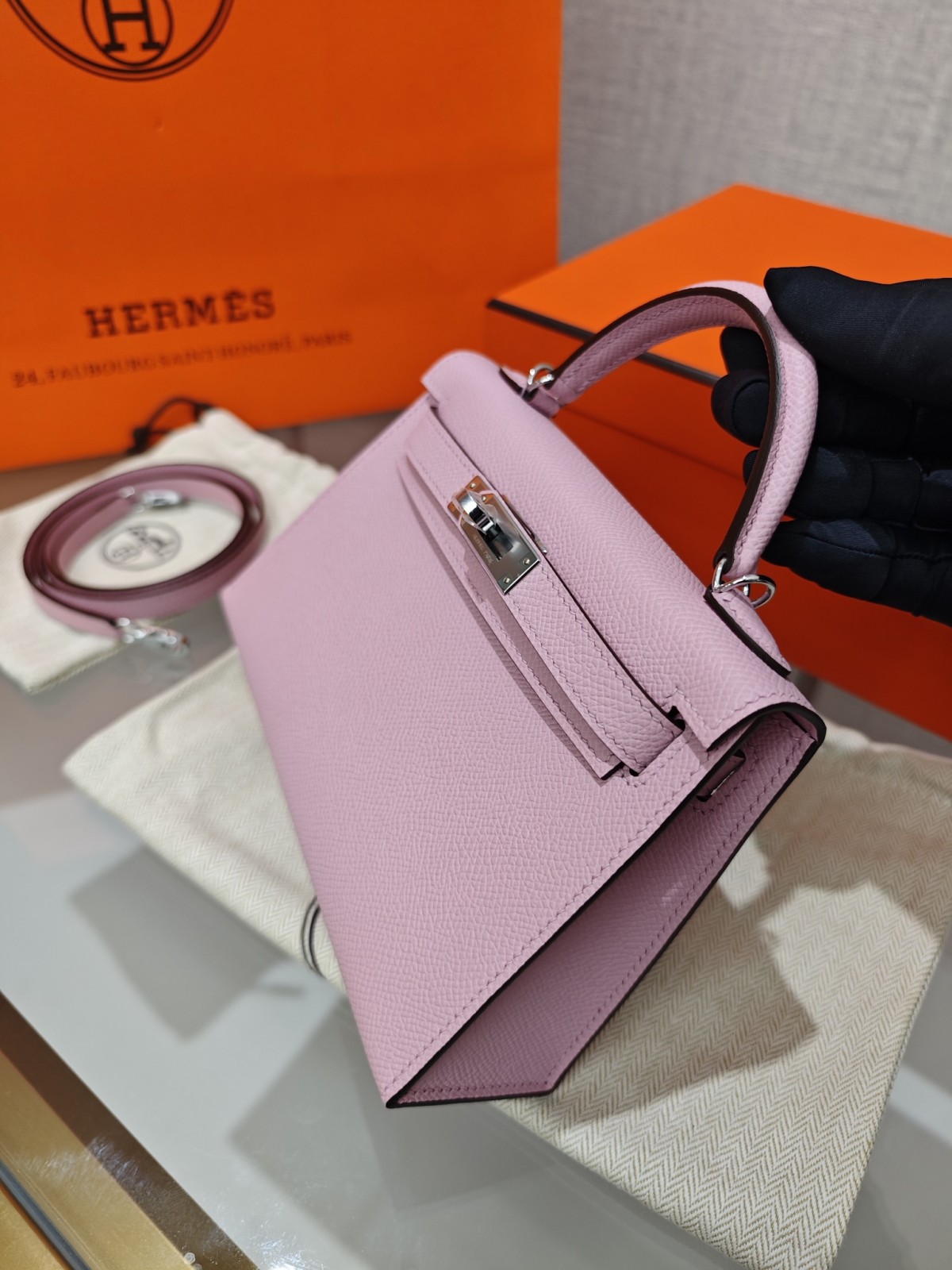 Shebag hand made Hermes Mini Kelly 2 in purple pink bag review(Sep 2025 updated)-Best Quality Fake designer Bag Review, Replica designer bag ru